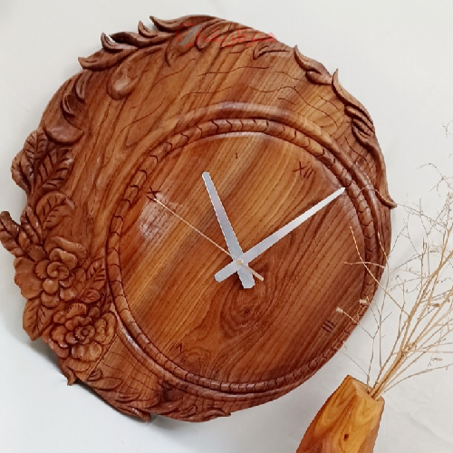 ساعت دیواری، ساخته شده با چوب گردو_ هنرظریف