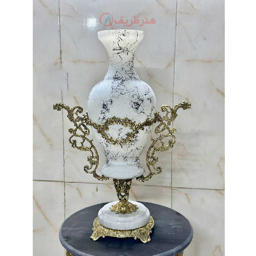 گلدان کاپی رو میزی پایه سنگی در دو رنگ آبرنگی_ هنرظریف