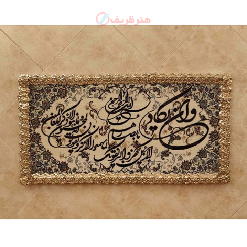 تابلو فرش برنز و ان یکاد سایز بزرگ مدل تک گل_ هنرظریف