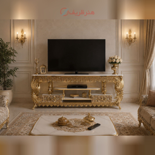 میز تلویزیون 160 طاووسی، جنس آلیاژ