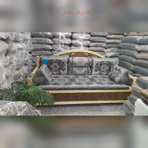 سرویس مبلمان ۷ تکه نارنج رنگ سورمه ای _ هنرظریف