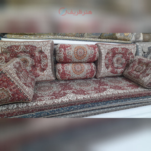 سرویس مبلمان ۷ تکه شاه نشین نارنج، رنگ زرشکی