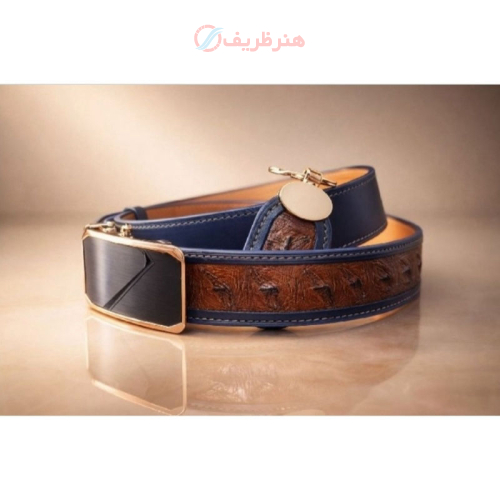 ست کیف و کمربند چرم خاویار