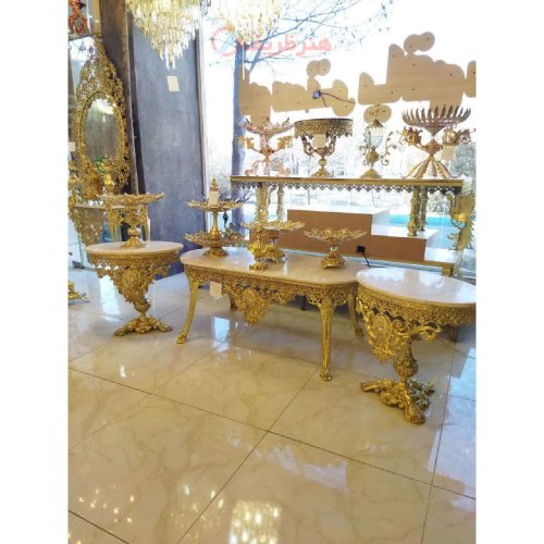 سرویس جلومبلی و میز عسلی آلیاژ