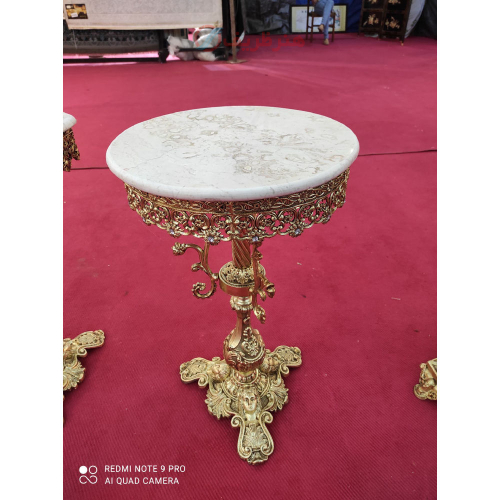 میز خاطره قطر 50 آلومینیومی رویه سنگ