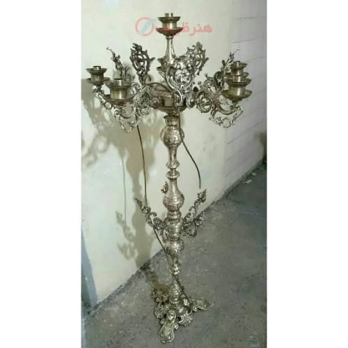 آباژور کنار سالنی برنزی اصل،مدل سه پایه _ هنرظریف