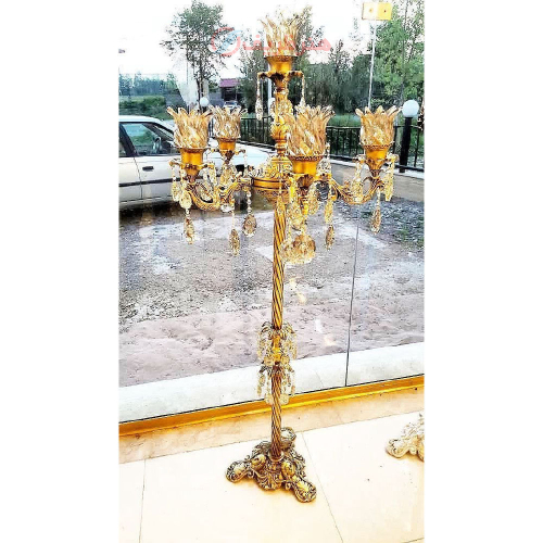 آباژور ایستاده برنزی، مدل شش شاخه سه پایه _ هنرظریف