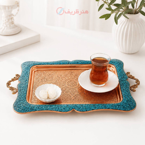 سینی فیروزه کوبی پرنسا، مدل دسته دار