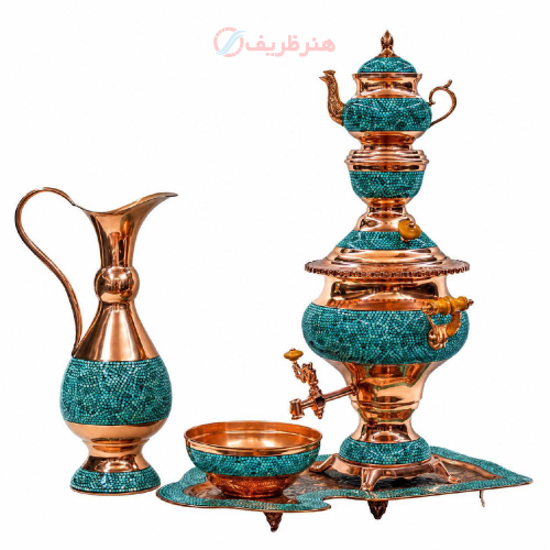 سرویس سماور فیروزه کوبی پرنسا