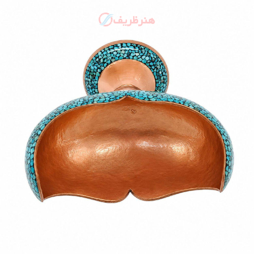 کشکول مسی با فیروزه اصل نیشابور