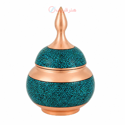 سرویس چای خوری فیروزه کوبی و قلمه زنی شش نفره
