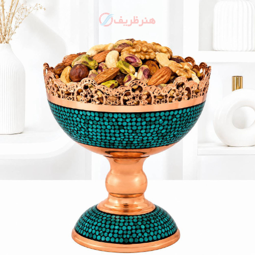 نمای آجیل خوری فیروزه کوبی پرنسا با ارتفاع ۱۱ سانتی متر.