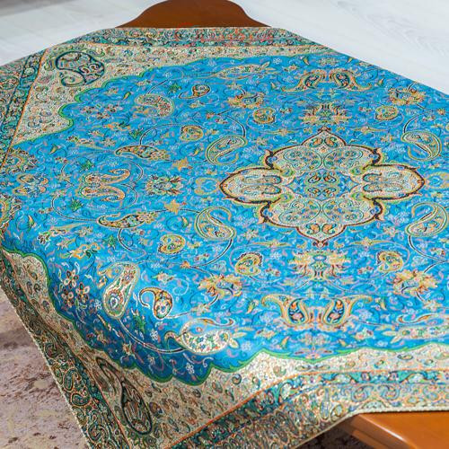 رومیزی یک در یک شاه عباسی آبی مدل 814