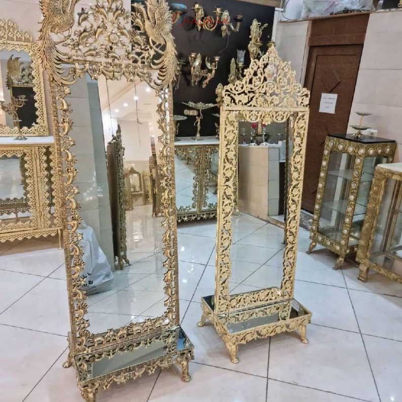 آینه های قدی با روکش برنز، با کیفیت و ظریف، آلمینیوم درجه 1، ورق ضخیم، زیبا و شیک