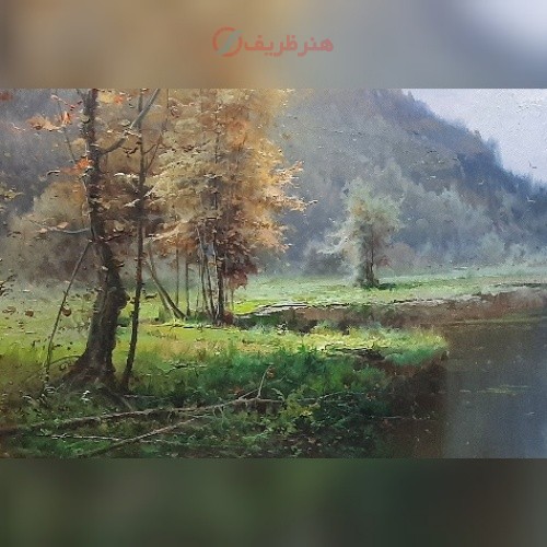 تابلو نقاشی یکروز کوهستانی زیبا - هنرظریف