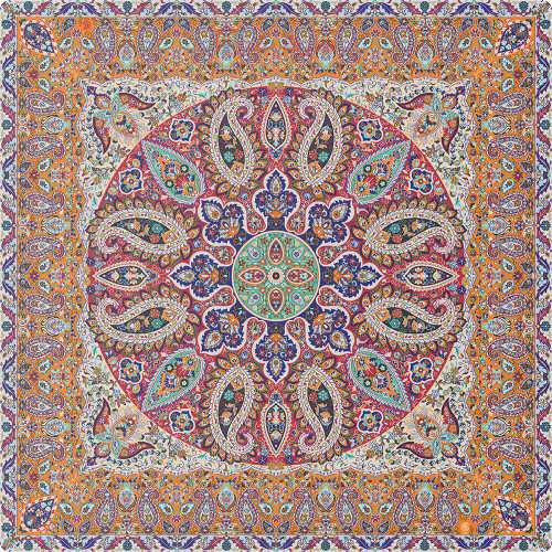 رومیزی ترمه یک در یک سپنتا نارنجی، مدل 841