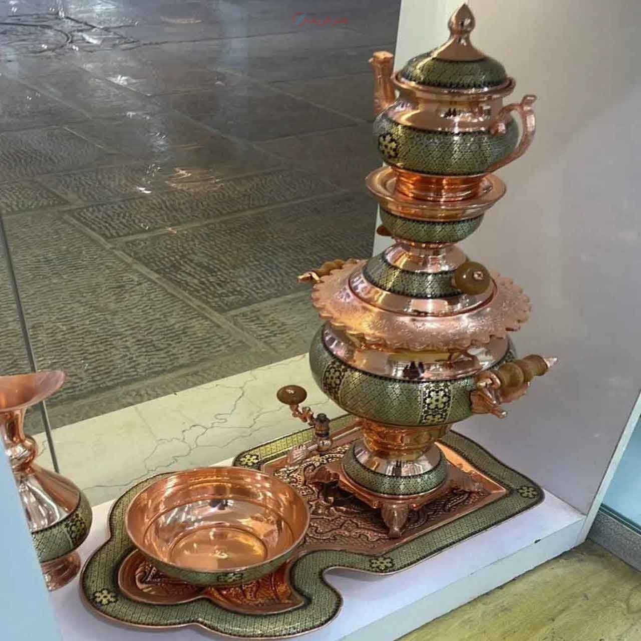 سرویس کامل سماور مس و خاتم با ضخامت و کیفیت بالا