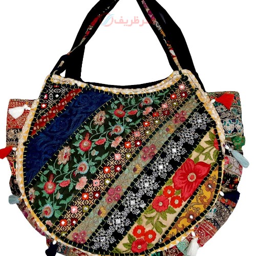 کیف دوشی سوزن دوزی زیبا با کوک های ریز