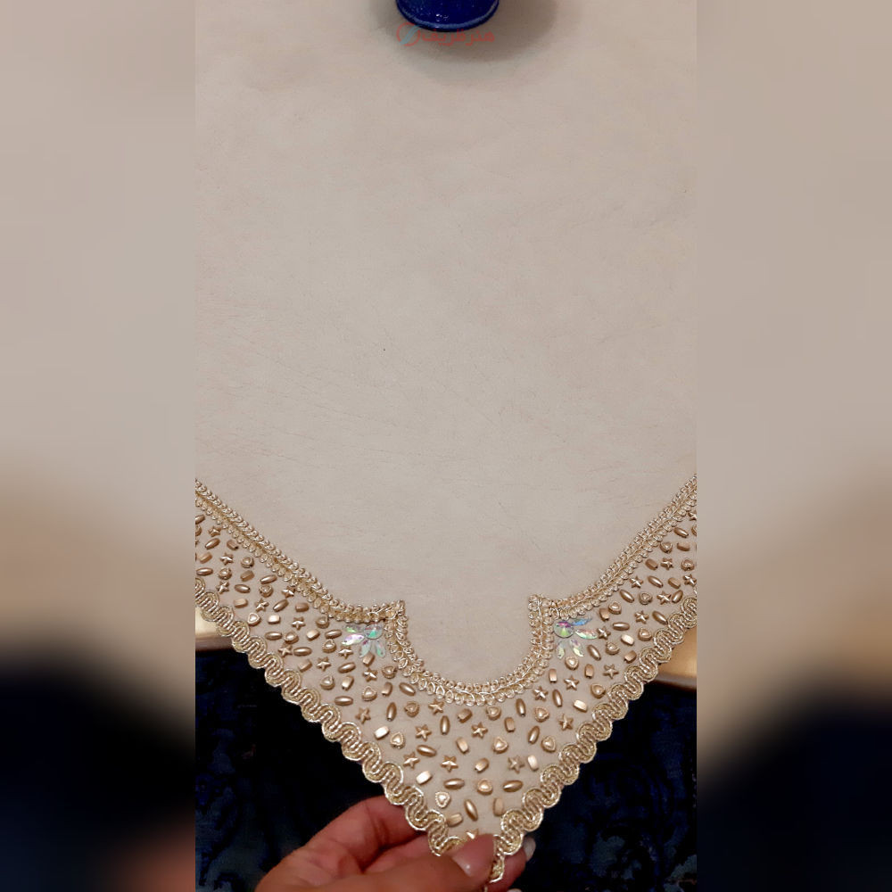 رومیزی مربع مخمل سنگ دوزی B-19 سنگ دوزی با پارچه تور