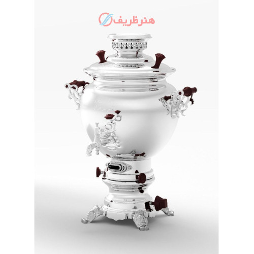 سماور مدل گازی ۲۰۱۸ «طرح زغالی» ظرفیت اسمی ده لیتری، شیر گازی پیلوت دار استاندارد_ هنرظریف