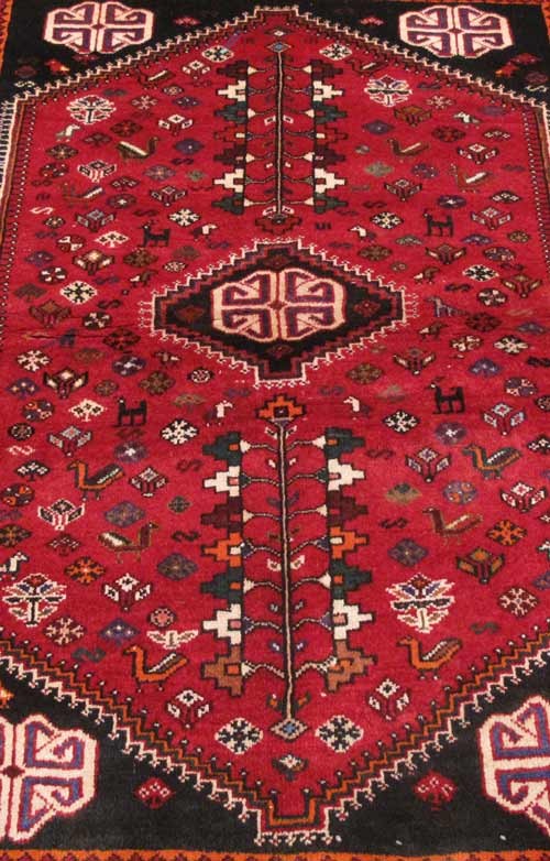 فرش دستباف شيراز طرح لچک و ترنج - هنرظریف