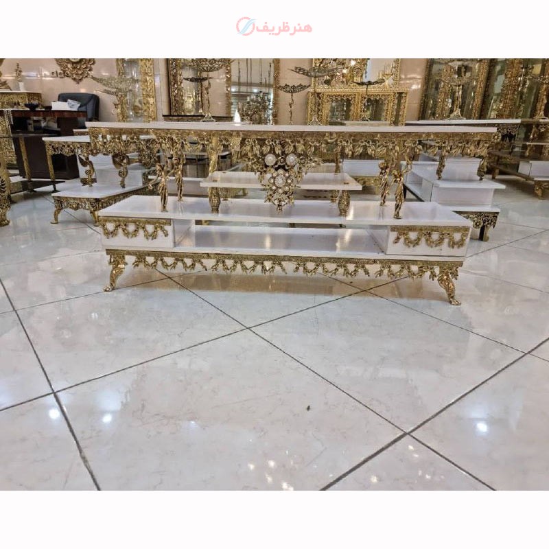 میز تلویزیون برنزی با ورق ضخیم، طراحی جدید_ هنرظریف
