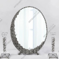 خرید، قیمت و مشخصات آینه شمعدان نقره، جنس نقره عیار ۹۲۵، با زیبایی و طراحی منحصر به فرد | هنرظریف