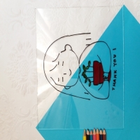 خرید، قیمت و مشخصات تابلوی دختر برجسته با دورگیری دست ساز ریتا،  رنگ ضد آب،  قابل شستشو | هنرظریف