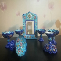 خرید، قیمت و مشخصات هفت سین میناکاری (پرداز) از جنس مس لعاب شده با متریال عالی ضد خش | هنرظریف