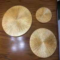 خرید، قیمت و مشخصات تابلو سه تکه نقاشی شکست نور دایره ای با لایه محافظ و ضد آب | هنرظریف