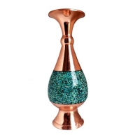 خرید، قیمت و مشخصات گلدان فیروزه کوبی مدل صراحی کد ۱۰۱۵ سنگ اصل نیشابور با کیفیت بالا | هنرظریف