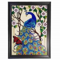 خرید و قیمت تابلو دیوارکوب ویترای 59 در 44 سانت طرح طاووس با بهترین متریال - هنرظریف