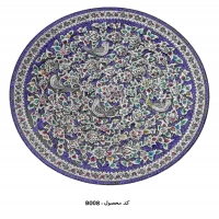 جدیدترین بشقاب میناکاری طرح گل و بته برجسته قطر 30 سانتیمتر و وزن 450 گرم - هنرظریف