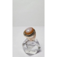 خرید، قیمت و مشخصات انگشتر عقیق مردانه دو پوست معدنی با رکاب نقره عیار 925 - هنرظریف