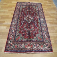 خرید، قیمت و مشخصات فرش دستباف همدان شهرباف طرح لچک و ترنج سایز قاليچه کد ۳۸۹۹۷ - هنرظریف