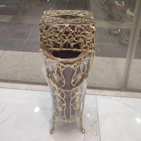 خرید، قیمت و مشخصات جا دستمال و سطل زباله برنجی با ورق ضخیم و با دوام_ هنرظریف