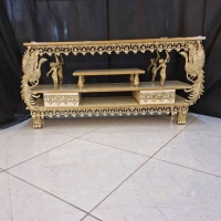 خرید، قیمت و مشخصات میز تلویزیون روکش برنز، رویه ام دی اف، بسیار زیبا و شیک، آلومینیوم درجه 1، ورق ضخیم | هنرظریف