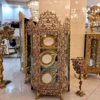 خرید، قیمت و مشخصات مینی بوفه روکش برنز، مدل گل سرخ، بسیار زیبا و چشم نواز و ورق ضخیم | هنرظریف