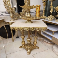 خرید قیمت و مشخصات میز خاطره صفحه سنگ آبکاری برنز آلیاژ آلومینیوم کیفیت درجه 1 محصول اصفهان | هنرظریف