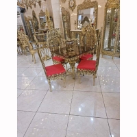 خرید قیمت و مشخصات میز نهارخوری روکش برنز با ضخامت بالا محصول اصفهان با رنگ ثابت و کیفیت درجه 1 | هنرظریف
