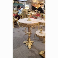 مشخصات کامل میز خاطره قطر 50 سه رخ شاخکی جنس آلیاژ آلومینیوم آبکاری تولید اصفهان رنگ ثابت - هنرظریف