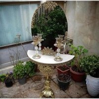 خرید آنلاین، سرویس کامل آینه و شمعدان و میز کنسول آلیاژ، باضمانت و ماندگاری بالا، زیر قیمت بازار | هنرظریف