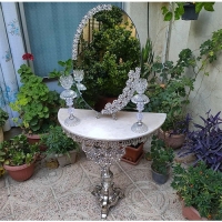 خرید آنلاین، سرویس کامل آینه و شمعدان و میز کنسول آلیاژ، روکش نقره با ضمانت، زیر قیمت بازار | هنرظریف