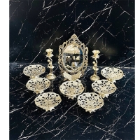 خرید آنلاین، هفت سین شیک از جنس برنز، مدل گل رز بسیار زیبا با طراحی خاص، زیر قیمت بازار | هنرظریف