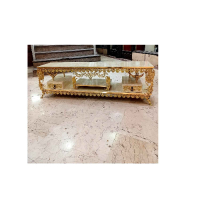 خرید، قیمت و مشخصات میز تلویزیون برنزی دو طبقه دو کشو چهار طاووس طول 120 ارزان و باکیفیت _ هنرظریف