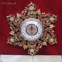 خرید آنلاین، ساعت دیواری از جنس برنج مدل گل و طاووس طراحی خاص و آنتیک و کیفیت عالی، به قیمت مناسب | هنرظریف