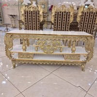 خرید، قیمت و مشخصات میز تلویزیون مدل ققنوس شیک و لاکچری از جنس ام دی اف و آلومینیوم | هنرظریف