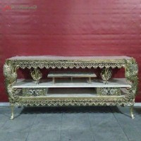 خرید آنلاین، میز تلویزیون از جنس برنزی طرح طاووس سنگ بدنه شیک، کیفیت عالی، زیر قیمت بازار | هنرظریف