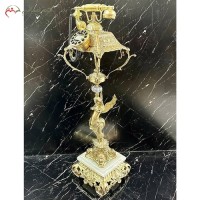خرید آنلاین، تلفن سلطنتی برنزی طرح زیبای فرشته بالدار همراه با پایه توری و مربع سنگی، درجه یک، قیمت بسیار عالی | هنرظریف