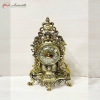 خرید آنلاین، ساعت رومیزی برنزی با طرح کنت قالب اصلی، درجه یک، طلایی رنگ، زیر قیمت بازار | هنرظریف